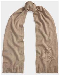 ΓΥΝΑΙΚΕΙΟ ΚΑΣΚΟΛ ΜΕ ΚΕΝΤΗΜΕΝΟ MONOGRAM - 454P04459003 ΚΑΦΕ ΑΝΟΙΧΤΟ LAUREN RALPH LAUREN