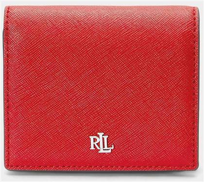 LAUREN RALPH LAUREN ΓΥΝΑΙΚΕΙΟ ΠΟΡΤΟΦΟΛΙ ''CROSSHATCH COMPACT'' - 25264778-ONE ΚΟΚΚΙΝΟ