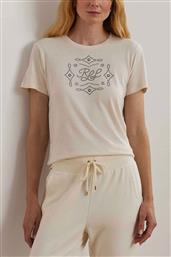 ΓΥΝΑΙΚΕΙΟ T-SHIRT ΜΕ GRAPHIC LOGO ΑΠΟ ΤΡΟΥΚΣ RELAXED FIT - 200940495002 ΚΡΕΜ LAUREN RALPH LAUREN