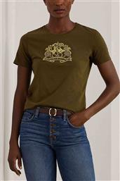 ΓΥΝΑΙΚΕΙΟ T-SHIRT ΜΕ ΚΕΝΤΗΜΑ LION-CREST - 200951368001 ΛΑΔΙ LAUREN RALPH LAUREN