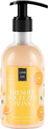 BODY LOTION FRESHLY SQUEEZED BLISS ΕΝΥΔΑΤΙΚΗ ΚΡΕΜΑ ΣΩΜΑΤΟΣ ΜΕ ΕΥΧΑΡΙΣΤΟ ΑΡΩΜΑ ΠΟΡΤΟΚΑΛΙ & ΜΑΝΓΚΟ ΜΕ ΑΝΤΛΙΑ 300ML LAVISH CARE