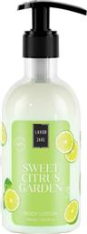 BODY LOTION SWEET CITRUS GARDEN ΕΝΥΔΑΤΙΚΗ ΚΡΕΜΑ ΣΩΜΑΤΟΣ ΜΕ ΕΥΧΑΡΙΣΤΟ ΑΡΩΜΑ ΛΕΜΟΝΙ ΜΕ ΑΝΤΛΙΑ 300ML LAVISH CARE