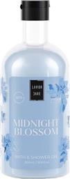 MIDNIGHT BLOSSOM SHOWER GEL ΕΝΥΔΑΤΙΚΟ & ΑΡΩΜΑΤΙΚΟ ΑΦΡΟΛΟΥΤΡΟ ΜΕ ΝΕΡΟ ΦΥΛΛΩΝ ΑΜΑΜΕΛΙΔΑΣ 500ML LAVISH CARE