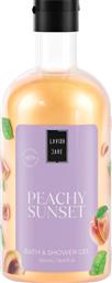 PEACHY SUNSET SHOWER GEL ΕΝΥΔΑΤΙΚΟ & ΑΡΩΜΑΤΙΚΟ ΑΦΡΟΛΟΥΤΡΟ ΜΕ ΑΡΩΜΑ ΡΟΔΑΚΙΝΟ 500ML LAVISH CARE