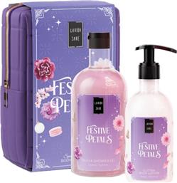 PROMO FESTIVE PETALS BATH & SHOWER GEL 500ML & GLITTER BODY LOTION 300ML & ΝΕΣΕΣΕΡ 1 ΤΕΜΑΧΙΟ LAVISH CARE