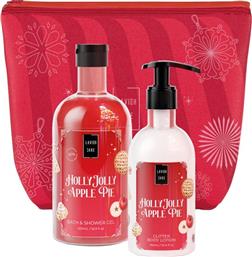 PROMO HOLLY JOLLY APPLE PIE BATH & SHOWER GEL 500ML & GLITTER BODY LOTION 300ML & ΝΕΣΕΣΕΡ 1 ΤΕΜΑΧΙΟ LAVISH CARE