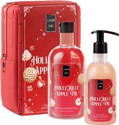 PROMO HOLLY JOLLY APPLE PIE BATH & SHOWER GEL 500ML & GLITTER BODY LOTION 300ML & ΝΕΣΕΣΕΡ 1 ΤΕΜΑΧΙΟ LAVISH CARE