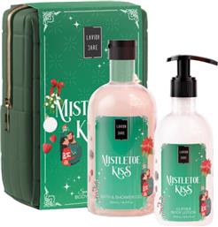 PROMO MISTLETOE KISS BATH & SHOWER GEL 500ML & GLITTER BODY LOTION 300ML & ΝΕΣΕΣΕΡ 1 ΤΕΜΑΧΙΟ LAVISH CARE