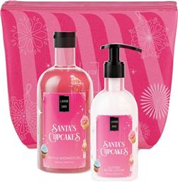 PROMO SANTA'S CUPCAKES BATH & SHOWER GEL 500ML & GLITTER BODY LOTION 300ML & ΝΕΣΕΣΕΡ 1 ΤΕΜΑΧΙΟ LAVISH CARE