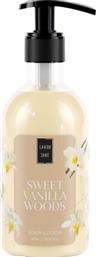 SWEET VANILLA WOODS BODY LOTION ΕΝΥΔΑΤΙΚΗ ΚΡΕΜΑ ΣΩΜΑΤΟΣ ΕΥΧΑΡΙΣΤΟ ΑΡΩΜΑ ΒΑΝΙΛΙΑ ΜΕ ΑΝΤΛΙΑ 300ML LAVISH CARE