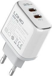 2528C WALL CHARGER 35W QC/PD 2 X USB-C LDNIO