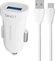 CAR CHARGER DL-C17 1X USB 12W + MICRO USB CABLE (WHITE) LDNIO