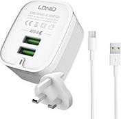 WALL CHARGER A201 2USB + MICROUSB CABLE LDNIO από το e-SHOP