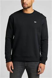 ΑΝΔΡΙΚΗ ΜΠΛΟΥΖΑ ΦΟΥΤΕΡ ΜΕ ΛΟΓΟΤΥΠΟ REGULAR FIT ''PLAIN CREW SWEATSHIRT'' - 112121791 ΜΑΥΡΟ LEE