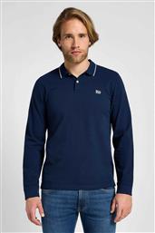 ΑΝΔΡΙΚΗ ΠΟΛΟ ΜΠΛΟΥΖΑ ΠΙΚΕ ΜΕ ΛΟΓΟΤΥΠΟ REGULAR FIT ''LONG SLEEVE PIQUE POLO'' - 112355666 ΜΠΛΕ ΣΚΟΥΡΟ