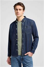 ΑΝΔΡΙΚΟ DENIM ΠΟΥΚΑΜΙΣΟ BUTTON DOWN ΜΕ ΤΣΕΠΗ REGULAR FIT - 112370702 DENIM BLUE ΣΚΟΥΡΟ LEE