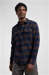 ΑΝΔΡΙΚΟ ΠΟΥΚΑΜΙΣΟ ΜΕ ΚΑΡΟ ΣΧΕΔΙΟ ΚΑΙ ΤΣΕΠΕΣ REGULAR FIT ''CLEAN WESTERN'' - 112371318 ΜΠΛΕ ΣΚΟΥΡΟ LEE