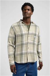 ΑΝΔΡΙΚΟ ΠΟΥΚΑΜΙΣΟ ΜΕ ΚΑΡΟ ΣΧΕΔΙΟ ΚΑΙ ΤΣΕΠΕΣ RELAXED FIT ''WORKWEAR'' - 112371303 ΜΠΕΖ LEE