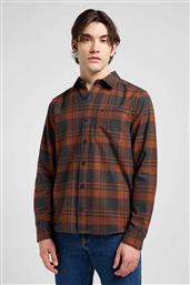 ΑΝΔΡΙΚΟ ΠΟΥΚΑΜΙΣΟ ΜΕ ΚΑΡΟ ΣΧΕΔΙΟ ΚΑΙ ΤΣΕΠΗ ΜΕ ΛΟΓΟΤΥΠΟ REGULAR FIT ''LEESURE'' - 112370560 ΚΕΡΑΜΙΔΙ