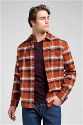 ΑΝΔΡΙΚΟ ΠΟΥΚΑΜΙΣΟ ΜΕ ΚΑΡΟ ΣΧΕΔΙΟ ΚΑΙ ΤΣΕΠΗ ΜΕ ΛΟΓΟΤΥΠΟ RELAXED FIT ''MERCANTILE'' - 112370563 ΠΟΡΤΟΚΑΛΙ LEE