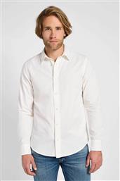 ΑΝΔΡΙΚΟ ΠΟΥΚΑΜΙΣΟ ΜΟΝΟΧΡΩΜΟ ΜΕ ΚΕΝΤΗΜΕΝΟ ΛΟΓΟΤΥΠΟ REGULAR FIT - 112333654 ΛΕΥΚΟ LEE