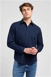 ΑΝΔΡΙΚΟ ΠΟΥΚΑΜΙΣΟ ΜΟΝΟΧΡΩΜΟ REGULAR FIT - 112370547 ΜΠΛΕ ΣΚΟΥΡΟ LEE