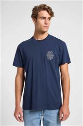 ΑΝΔΡΙΚΟ T-SHIRT ΜΕ GRAPHIC LOGO PRINT ΣΤΟ ΣΤΗΘΟΣ ΚΑΙ ΣΤΟ ΠΙΣΩ ΜΕΡΟΣ RELAXED FIT - 112364547 ΜΠΛΕ ΣΚΟΥΡΟ LEE από το NOTOS