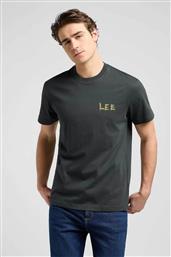 ΑΝΔΡΙΚΟ T-SHIRT ΜΕ LOGO PRINT ΚΑΙ GRAPHIC PRINT ΣΤΟ ΠΙΣΩ ΜΕΡΟΣ RELAXED FIT - 112370512 ΑΝΘΡΑΚΙ LEE