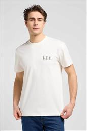 ΑΝΔΡΙΚΟ T-SHIRT ΜΕ LOGO PRINT ΚΑΙ LETTERING ΣΤΟ ΠΙΣΩ ΜΕΡΟΣ RELAXED FIT - 112370517 ΕΚΡΟΥ LEE
