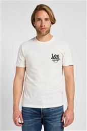 ΑΝΔΡΙΚΟ T-SHIRT ΜΕ LOGO PRINT REGULAR FIT ''SS WORKING WEST'' - 112355887 ΕΚΡΟΥ LEE