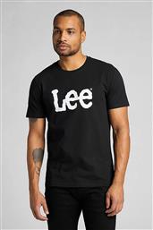 ΑΝΔΡΙΚΟ T-SHIRT ΜΕ LOGO PRINT REGULAR FIT ''WOBBLY'' - 112116120 ΜΑΥΡΟ LEE