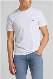 ΑΝΔΡΙΚΟ T-SHIRT ΜΟΝΟΧΡΩΜΟ ΜΕ ΚΕΝΤΗΜΕΝΟ ΛΟΓΟΤΥΠΟ REGULAR FIT - 112113578 ΛΕΥΚΟ LEE