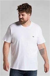 ΑΝΔΡΙΚΟ T-SHIRT ΜΟΝΟΧΡΩΜΟ ΜΕ LOGO PATCH REGULAR FIT - L60UFQ12-** ΛΕΥΚΟ LEE