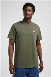 ΑΝΔΡΙΚΟ T-SHIRT ΜΟΝΟΧΡΩΜΟ ΜΕ LOGO REGULAR FIT - 112370492 ΛΑΔΙ LEE