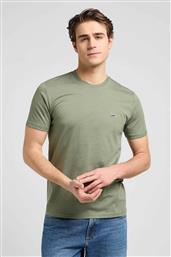 ΑΝΔΡΙΚΟ T-SHIRT ΜΟΝΟΧΡΩΜΟ ΜΕ LOGO REGULAR FIT - 112370497 ΧΑΚΙ LEE