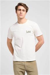 ΑΝΔΡΙΚΟ T-SHIRT ΜΟΝΟΧΡΩΜΟ ΜΕ ΛΟΓΟΤΥΠΟ REGULAR FIT ''WOBBLY'' - 112370504 ΕΚΡΟΥ LEE