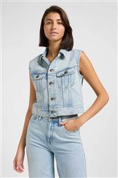 ΓΥΝΑΙΚΕΙΟ DENIM JACKET ΑΜΑΝΙΚΟ CROPPED RELAXED FIT ''RIDER'' - 112363461 DENIM BLUE ΑΝΟΙΧΤΟ LEE από το NOTOS