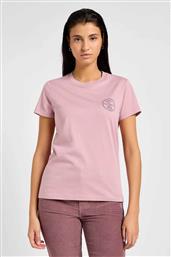 ΓΥΝΑΙΚΕΙΟ T-SHIRT REGULAR FIT ''SMALL LOGO'' - 112355197 ΡΟΖ LEE