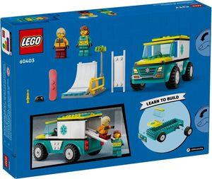 CITY EMERGENCY AMBULANCE AND SNOWBOARDER (60403) LEGO