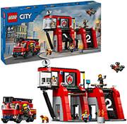 CITY FIRE 60414 FIRE STATION WITH FIRE TRUCK LEGO