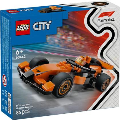 CITY F1 DRIVER WITH MCLAREN RACE CAR 60442 LEGO