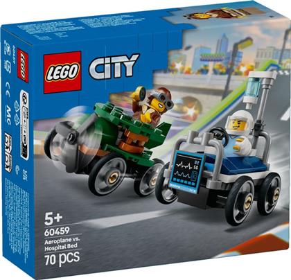 CITY AIRPLANE VS. HOSPITAL BED RACE CAR PACK 60459 LEGO