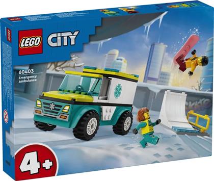 CITY EMERGENCY AMBULANCE & SNOWBOARDER 60403 LEGO