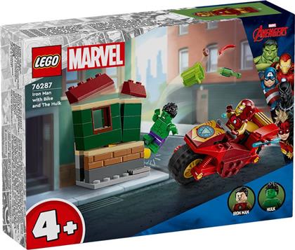 SUPER HEROES IRON MAN WITH BIKE & THE HULK 76287 LEGO