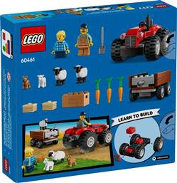 RED FARM TRACTOR WITH TRAILER - SHEEP (60461) LEGO