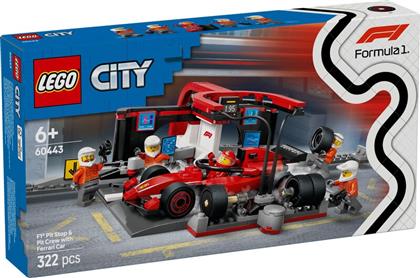 CITY F1 PIT STOP & PIT CREW WITH FERRARI CAR (60443) LEGO