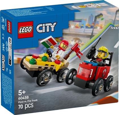 CITY PIZZA VS. FIRE TRUCK RACE CAR (60458) LEGO