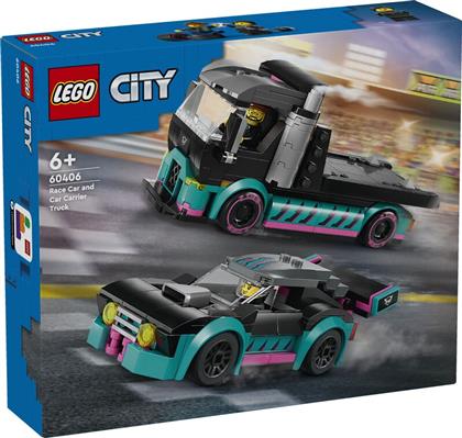 CITY RACE CAR & CAR CARRIER TRUCK (60406) LEGO
