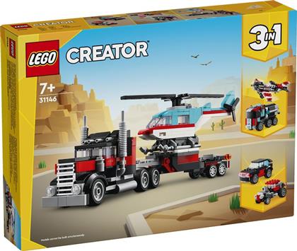 CREATOR 3IN1 FLATBED WITH HELICOPTER (31146) LEGO