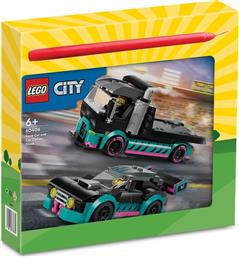 ΛΑΜΠΑΔΑ CITY RACE CAR & CAR CARRIER TRUCK (60406) LEGO